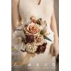 imageLings moment Bridesmaid Bouquet Set of 4 Brown ampamp Beige Wedding Bouquets for Bridesmaids 7 Inch Nut Brown Bridal Bouquets for Bridesmaids Wedding Ceremony Anniversary etcWalnut Brown