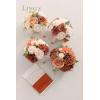 imageLings moment Bridesmaid Bouquet Set of 4 Brown ampamp Beige Wedding Bouquets for Bridesmaids 7 Inch Nut Brown Bridal Bouquets for Bridesmaids Wedding Ceremony Anniversary etcOrgradual Terracotta