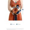 imageLings moment Bridesmaid Bouquet Set of 4 Brown ampamp Beige Wedding Bouquets for Bridesmaids 7 Inch Nut Brown Bridal Bouquets for Bridesmaids Wedding Ceremony Anniversary etcOrorange  Navy Blue