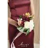 imageLings moment Bridesmaid Bouquet Set of 4 Brown ampamp Beige Wedding Bouquets for Bridesmaids 7 Inch Nut Brown Bridal Bouquets for Bridesmaids Wedding Ceremony Anniversary etcRedmarsala  Blush