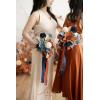 imageLings moment Bridesmaid Bouquet Set of 4 Brown ampamp Beige Wedding Bouquets for Bridesmaids 7 Inch Nut Brown Bridal Bouquets for Bridesmaids Wedding Ceremony Anniversary etcOrorange  Navy Blue