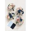 imageLings moment Bridesmaid Bouquet Set of 4 Brown ampamp Beige Wedding Bouquets for Bridesmaids 7 Inch Nut Brown Bridal Bouquets for Bridesmaids Wedding Ceremony Anniversary etcPkdusty Rose  Navy