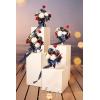 imageLings moment Bridesmaid Bouquet Set of 4 Brown ampamp Beige Wedding Bouquets for Bridesmaids 7 Inch Nut Brown Bridal Bouquets for Bridesmaids Wedding Ceremony Anniversary etcBluburgundy  Navy Blue