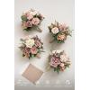 imageLings moment Bridesmaid Bouquet Set of 4 Brown ampamp Beige Wedding Bouquets for Bridesmaids 7 Inch Nut Brown Bridal Bouquets for Bridesmaids Wedding Ceremony Anniversary etcPkdusty Rose  Gold