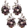 imageLings Moment 175quot Tall Standing Artificial Flowers Arrangements 4pcs Fall Wedding Aisle Runner Chair Decorations Blush ampamp Pink Centerpieces for Ceremony Reception Rose Floral Party OutdoorPrdeep Plum  Petal Pink