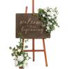 imageLings Moment Wedding Welcome Sign Floral Swag 175quot Tall Standing Artificial Flowers Backdrop Garland White Green Ceremony Reception Wall Easel Home Entryway Board Table Decorations NOT Include SignWhite  Sage