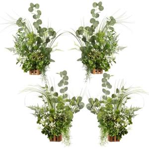 imageLings Moment 175quot Tall Standing Artificial Flowers Arrangements 4pcs Fall Wedding Aisle Runner Chair Decorations Blush ampamp Pink Centerpieces for Ceremony Reception Rose Floral Party OutdoorGrvariety Greenery