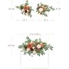 imageLings Moment 2pcs Fall Wedding Artificial Floral Swags Welcome Sign Flowers Backdrop Garlands Brown for Ceremony Reception Door Wall Home Decorations Entryway Outdoor Board Table DecorOrsunset Terracotta