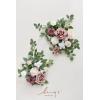 imageLings Moment 2pcs Fall Wedding Artificial Floral Swags Welcome Sign Flowers Backdrop Garlands Brown for Ceremony Reception Door Wall Home Decorations Entryway Outdoor Board Table DecorPkdusty Rose  Cream