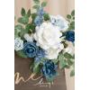 imageLings Moment 2pcs Fall Wedding Artificial Floral Swags Welcome Sign Flowers Backdrop Garlands Brown for Ceremony Reception Door Wall Home Decorations Entryway Outdoor Board Table DecorBludusty Blue  Navy Blue