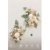 imageLings Moment 2pcs Fall Wedding Artificial Floral Swags Welcome Sign Flowers Backdrop Garlands Brown for Ceremony Reception Door Wall Home Decorations Entryway Outdoor Board Table DecorWhtwhite  Beige