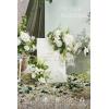imageLings Moment 2pcs Fall Wedding Artificial Floral Swags Welcome Sign Flowers Backdrop Garlands Brown for Ceremony Reception Door Wall Home Decorations Entryway Outdoor Board Table DecorWhtlily White  Olive