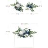 imageLings Moment 2pcs Fall Wedding Artificial Floral Swags Welcome Sign Flowers Backdrop Garlands Brown for Ceremony Reception Door Wall Home Decorations Entryway Outdoor Board Table DecorBludusty Blue  Navy Blue