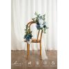 imageLings Moment 2pcs Fall Wedding Artificial Floral Swags Welcome Sign Flowers Backdrop Garlands Brown for Ceremony Reception Door Wall Home Decorations Entryway Outdoor Board Table DecorBludusty Blue  Navy Blue