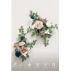 imageLings Moment 2pcs Fall Wedding Artificial Floral Swags Welcome Sign Flowers Backdrop Garlands Brown for Ceremony Reception Door Wall Home Decorations Entryway Outdoor Board Table DecorPkdusty Rose  Navy
