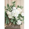 imageLings Moment 2pcs Fall Wedding Artificial Floral Swags Welcome Sign Flowers Backdrop Garlands Brown for Ceremony Reception Door Wall Home Decorations Entryway Outdoor Board Table DecorWhtwhite  Sage