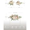 imageLings Moment 2pcs Fall Wedding Artificial Floral Swags Welcome Sign Flowers Backdrop Garlands Brown for Ceremony Reception Door Wall Home Decorations Entryway Outdoor Board Table DecorWhtwhite  Beige
