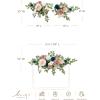 imageLings Moment 2pcs Fall Wedding Artificial Floral Swags Welcome Sign Flowers Backdrop Garlands Brown for Ceremony Reception Door Wall Home Decorations Entryway Outdoor Board Table DecorPkdusty Rose  Navy