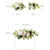 imageLings Moment 2pcs Fall Wedding Floral Swags Welcome Sign Artificial Flowers Backdrop Garlands Emerald ampamp Tawny Beige Ceremony Reception Door Wall Easel Home Decoration Entryway Outdoor Head Table