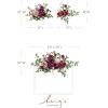 imageLings Moment 2pcs Fall Wedding Floral Swags Welcome Sign Artificial Flowers Backdrop Garlands Marsala Blush for Ceremony Reception Door Wall Easel Home Decoration Entryway Outdoor Head Table Decor