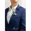 imageLings Moment Boutonniere for Men 10pcs Groomsmen Guest Boutonniere Artificial Flowers for Wedding DcorPromHomecomingetcDeep PurpleBlunavy Blue  Berry