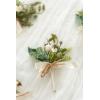 imageLings Moment Boutonniere for Men 10pcs Groomsmen Guest Boutonniere Artificial Flowers for Wedding DcorPromHomecomingetcDeep PurpleGrnwhite  Greenery Berry
