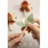 imageLings Moment Boutonniere for Men 10pcs Groomsmen Guest Boutonniere Artificial Flowers for Wedding DcorPromHomecomingetcDeep PurpleOrfall Terracotta  Orange