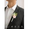 imageLings Moment Boutonniere for Men 10pcs Groomsmen Guest Boutonniere Artificial Flowers for Wedding DcorPromHomecomingetcDeep PurplePkblush  Pink
