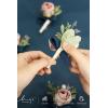 imageLings Moment Boutonniere for Men 10pcs Groomsmen Guest Boutonniere Artificial Flowers for Wedding DcorPromHomecomingetcDeep PurplePkdusty Rose  Navy Blue