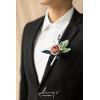 imageLings Moment Boutonniere for Men 10pcs Groomsmen Guest Boutonniere Artificial Flowers for Wedding DcorPromHomecomingetcDeep PurplePkdusty Rose  Navy Blue