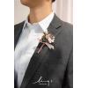imageLings Moment Boutonniere for Men 10pcs Groomsmen Guest Boutonniere Artificial Flowers for Wedding DcorPromHomecomingetcDeep PurplePkpink Mauve  Berry