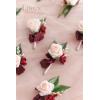imageLings Moment Boutonniere for Men 10pcs Groomsmen Guest Boutonniere Artificial Flowers for Wedding DcorPromHomecomingetcDeep PurplePkred  Blush Pink
