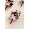 imageLings Moment Boutonniere for Men 10pcs Groomsmen Guest Boutonniere Artificial Flowers for Wedding DcorPromHomecomingetcDeep PurpleRedmarsala  Black Berry