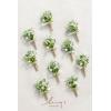 imageLings Moment Boutonniere for Men 10pcs Groomsmen Guest Boutonniere Artificial Flowers for Wedding DcorPromHomecomingetcDeep PurpleWhtbaby Breath  White Pearl