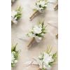 imageLings Moment Boutonniere for Men 10pcs Groomsmen Guest Boutonniere Artificial Flowers for Wedding DcorPromHomecomingetcDeep PurpleWhtwhite  Lily Valley