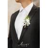imageLings Moment Boutonniere for Men 10pcs Groomsmen Guest Boutonniere Artificial Flowers for Wedding DcorPromHomecomingetcDeep PurpleWhtwhite  Lily Valley