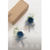 imageLings Moment Boutonniere for Men 2pcs Groom Groomsmen Guest Boutonniere Artificial Flowers for WeddingPromHomecoming etcDeep PurpleBlunavy  White Ranunculus