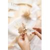 imageLings Moment Boutonniere for Men 2pcs Groom Groomsmen Guest Boutonniere Artificial Flowers for WeddingPromHomecoming etcDeep PurpleGldboho Gold  Pompon Mum