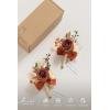 imageLings Moment Boutonniere for Men 2pcs Groom Groomsmen Guest Boutonniere Artificial Flowers for WeddingPromHomecoming etcDeep PurpleOrfall Orange  Terracotta