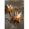 imageLings Moment Boutonniere for Men 2pcs Groom Groomsmen Guest Boutonniere Artificial Flowers for WeddingPromHomecoming etcDeep PurpleOrrust Boho  Terracotta