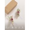 imageLings Moment Boutonniere for Men 2pcs Groom Groomsmen Guest Boutonniere Artificial Flowers for WeddingPromHomecoming etcDeep PurplePkdusty Rose