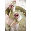 imageLings Moment Boutonniere for Men 2pcs Groom Groomsmen Guest Boutonniere Artificial Flowers for WeddingPromHomecoming etcDeep PurplePkdusty Rose