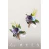 imageLings Moment Boutonniere for Men 2pcs Groom Groomsmen Guest Boutonniere Artificial Flowers for WeddingPromHomecoming etcDeep PurplePrplpurple