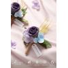 imageLings Moment Boutonniere for Men 2pcs Groom Groomsmen Guest Boutonniere Artificial Flowers for WeddingPromHomecoming etcDeep PurplePrplpurple