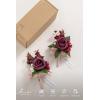 imageLings Moment Boutonniere for Men 2pcs Groom Groomsmen Guest Boutonniere Artificial Flowers for WeddingPromHomecoming etcDeep PurpleRedburgundy  Marsala