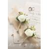 imageLings Moment Boutonniere for Men 2pcs Groom Groomsmen Guest Boutonniere Artificial Flowers for WeddingPromHomecoming etcDeep PurpleWhtwhite Baby Breath  Ivory
