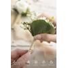 imageLings Moment Boutonniere for Men 2pcs Groom Groomsmen Guest Boutonniere Artificial Flowers for WeddingPromHomecoming etcDeep PurpleWhtwhite Baby Breath  Ivory