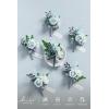 imageLings Moment Boutonniere for Men 6pcs Groom Groomsmen Boutonniere Artificial Flowers for Wedding DecorPromHomecoming etcDeep PurpleBludusty Blue  Light Blue