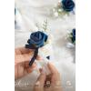 imageLings Moment Boutonniere for Men 6pcs Groom Groomsmen Boutonniere Artificial Flowers for Wedding DecorPromHomecoming etcDeep PurpleBlunavy Blue  Dark Blue