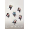 imageLings Moment Boutonniere for Men 6pcs Groom Groomsmen Boutonniere Artificial Flowers for Wedding DecorPromHomecoming etcDeep PurpleBlunavy Blue  Pink
